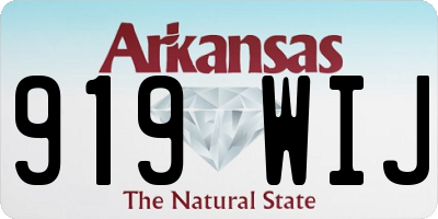 AR license plate 919WIJ
