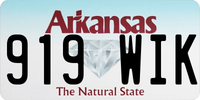 AR license plate 919WIK