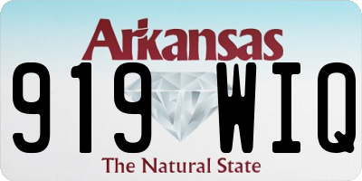 AR license plate 919WIQ