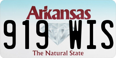 AR license plate 919WIS