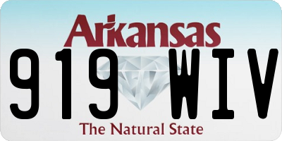 AR license plate 919WIV