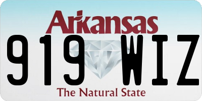 AR license plate 919WIZ