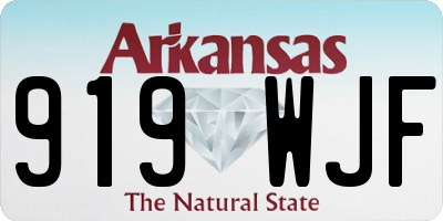 AR license plate 919WJF