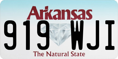 AR license plate 919WJI