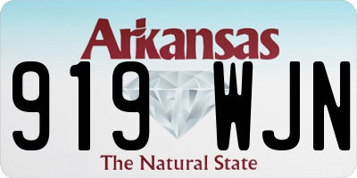AR license plate 919WJN