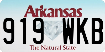 AR license plate 919WKB