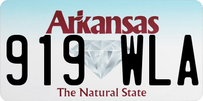 AR license plate 919WLA