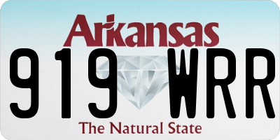 AR license plate 919WRR