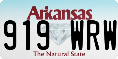 AR license plate 919WRW