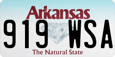 AR license plate 919WSA