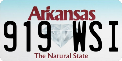 AR license plate 919WSI