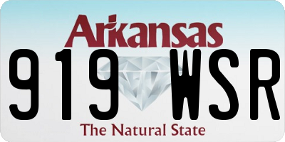 AR license plate 919WSR