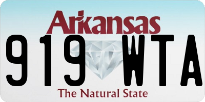 AR license plate 919WTA