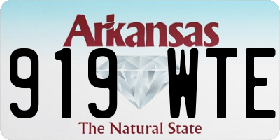 AR license plate 919WTE