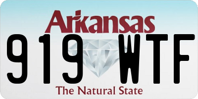 AR license plate 919WTF