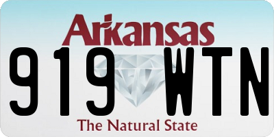 AR license plate 919WTN