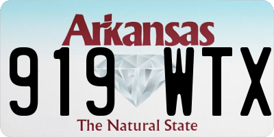 AR license plate 919WTX