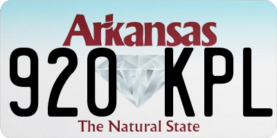 AR license plate 920KPL