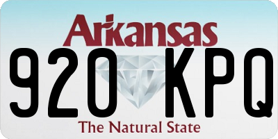 AR license plate 920KPQ