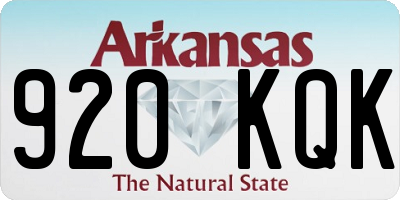 AR license plate 920KQK