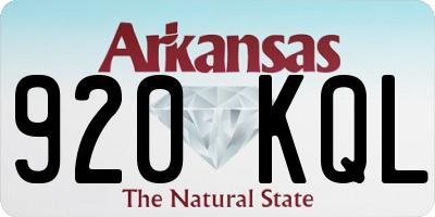 AR license plate 920KQL