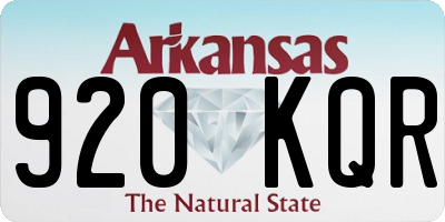 AR license plate 920KQR