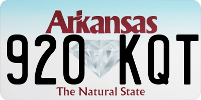 AR license plate 920KQT