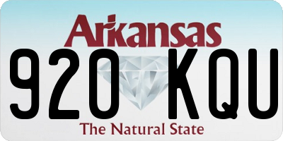 AR license plate 920KQU