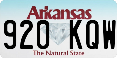 AR license plate 920KQW