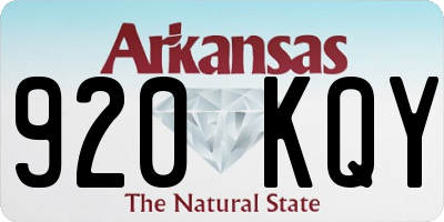 AR license plate 920KQY