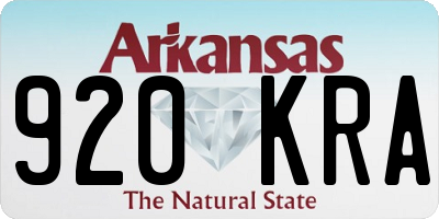AR license plate 920KRA