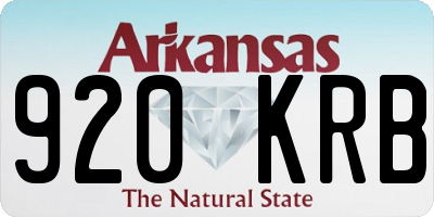 AR license plate 920KRB