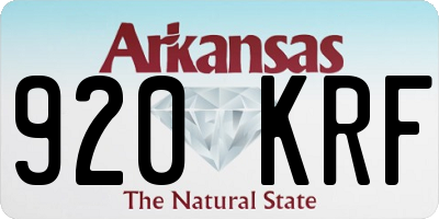 AR license plate 920KRF