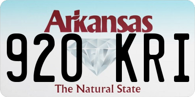 AR license plate 920KRI