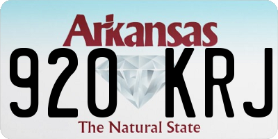 AR license plate 920KRJ