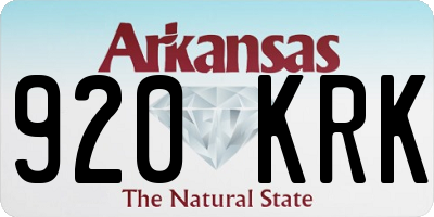 AR license plate 920KRK