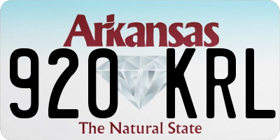 AR license plate 920KRL