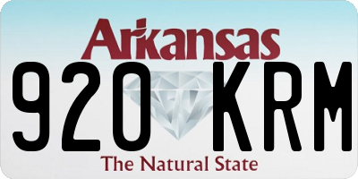 AR license plate 920KRM