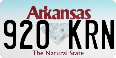 AR license plate 920KRN