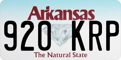 AR license plate 920KRP