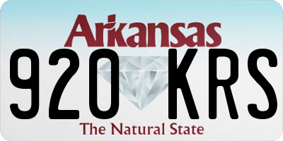 AR license plate 920KRS