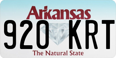 AR license plate 920KRT