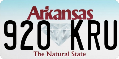 AR license plate 920KRU