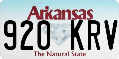 AR license plate 920KRV