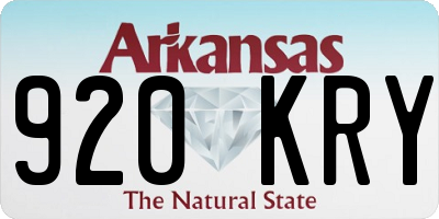 AR license plate 920KRY