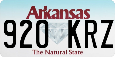 AR license plate 920KRZ