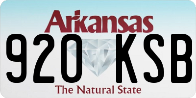 AR license plate 920KSB