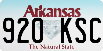 AR license plate 920KSC