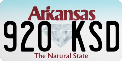 AR license plate 920KSD