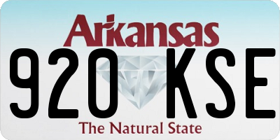 AR license plate 920KSE